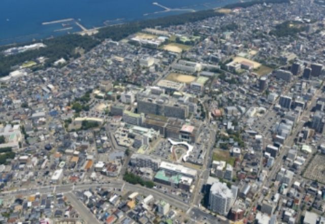 上空から見た旭町キャンパス