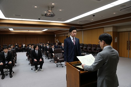 学友会表彰の様子