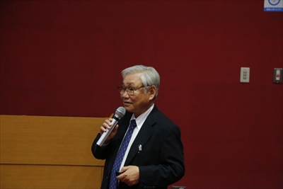 講演する鹿児島大学 鮫島吉廣氏