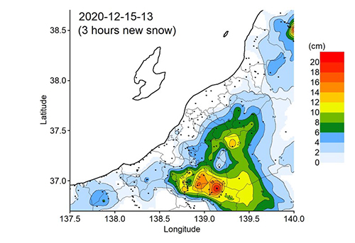 準リアルタイム積雪深分布図