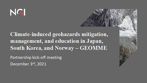 Climate-induced geohazards mitigation, management, and education in Japan, South Korea, and Norway (GEOMME)ロゴ