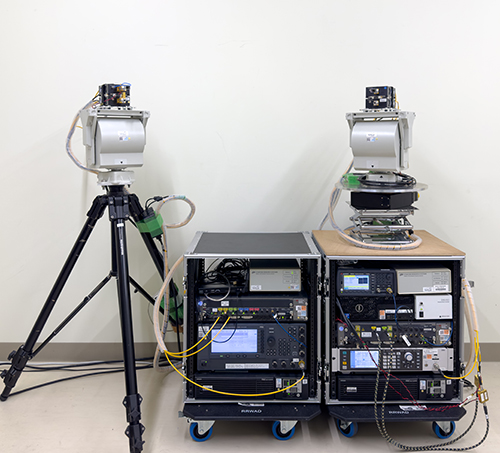 開発したテラヘルツ波測定システム(154/300 GHz デュアルバンド)