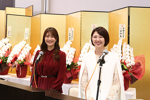 司会の新潟大学アンバサダー山田彩乃様、宇賀神唯様の写真