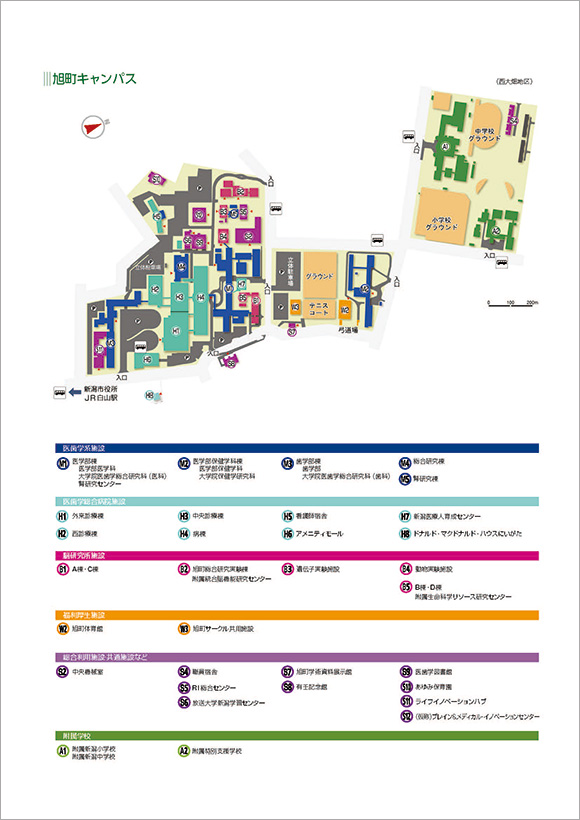 旭町キャンパスマップ