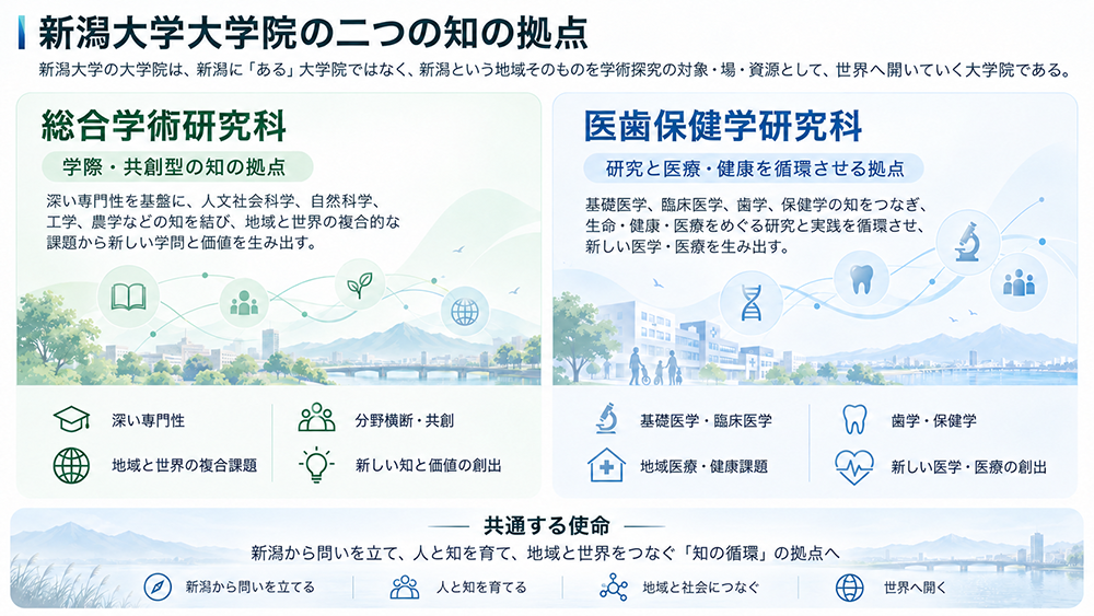 新潟大学大学院の二つの知の拠点